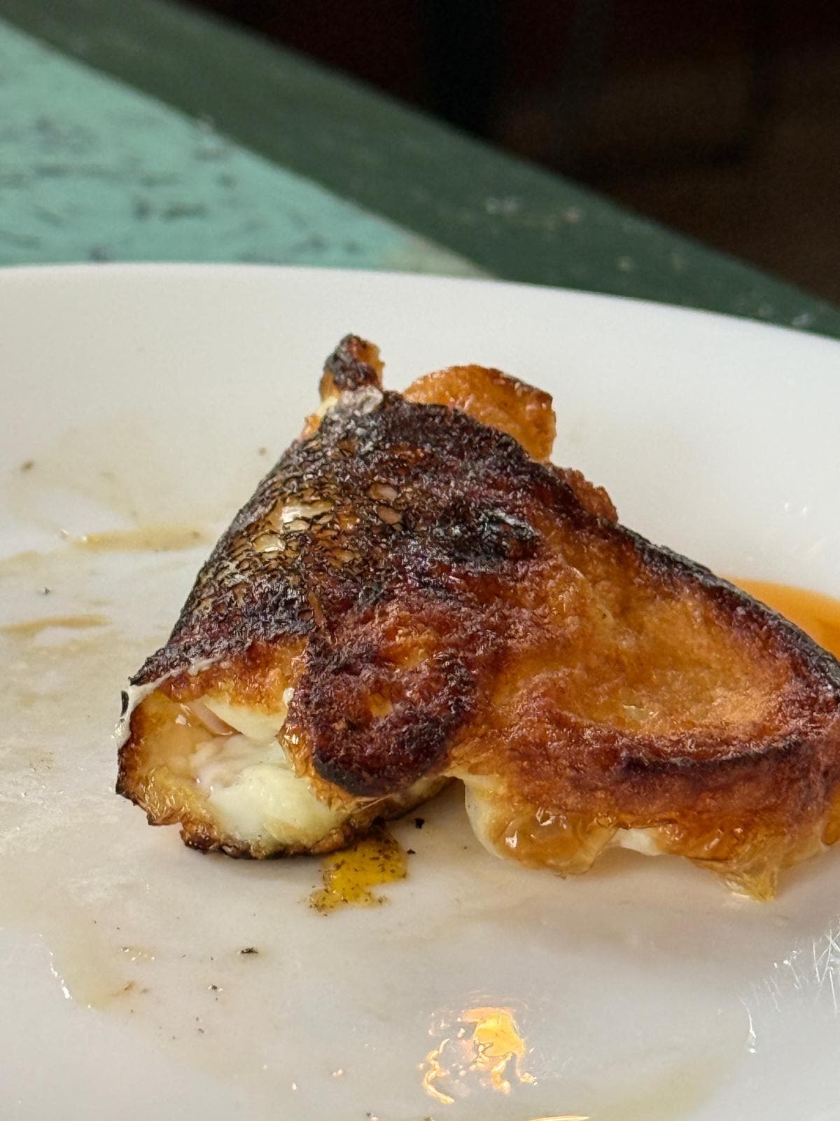 The very sad burnt fried egg. No other egg choices available for breakfast. They only did a sunny side fried egg.