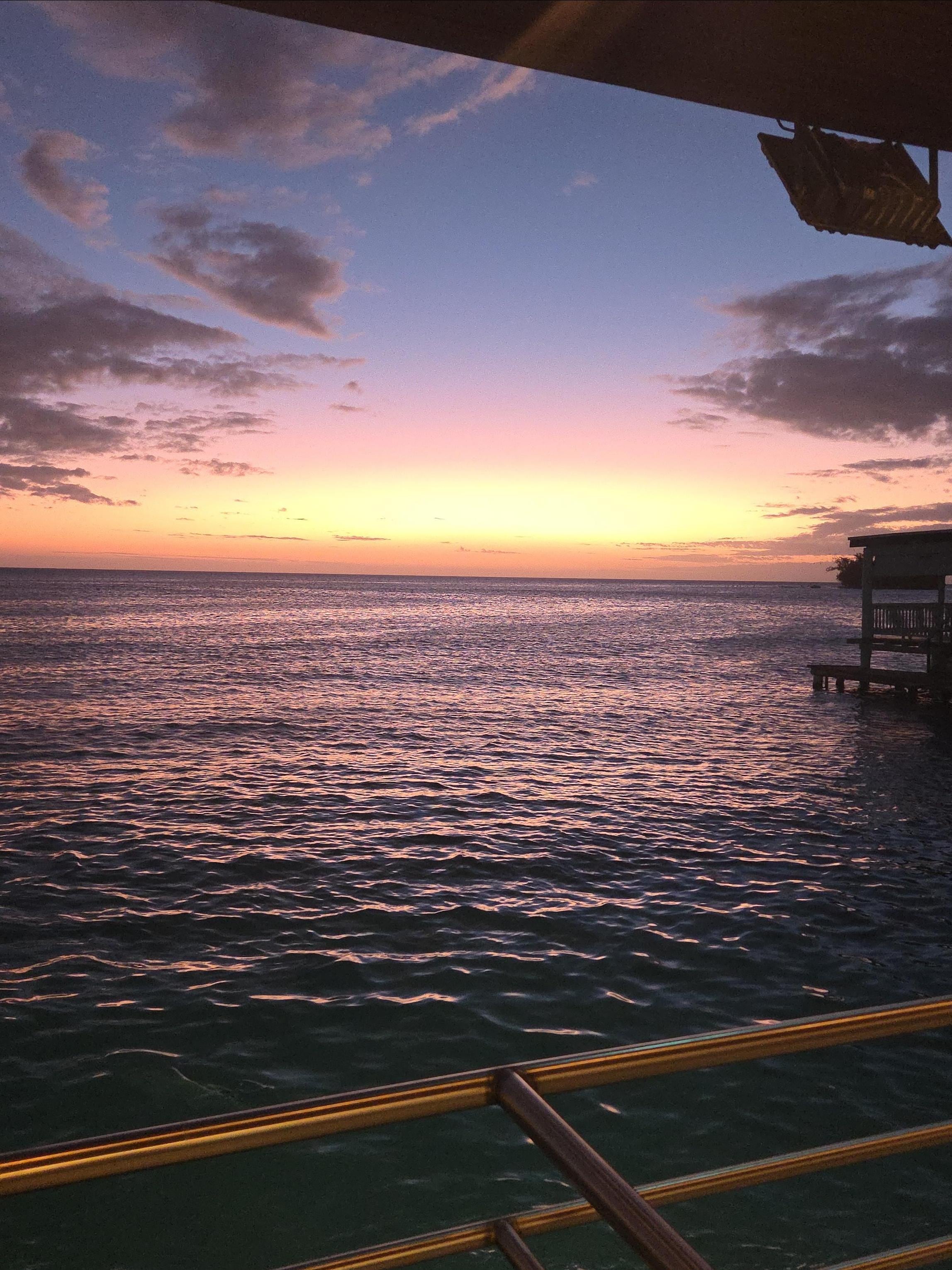 Sunset at a local restaurant 
