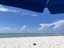 Beach chairs with umbrella