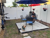 Enjoying a relaxing day out on the patio