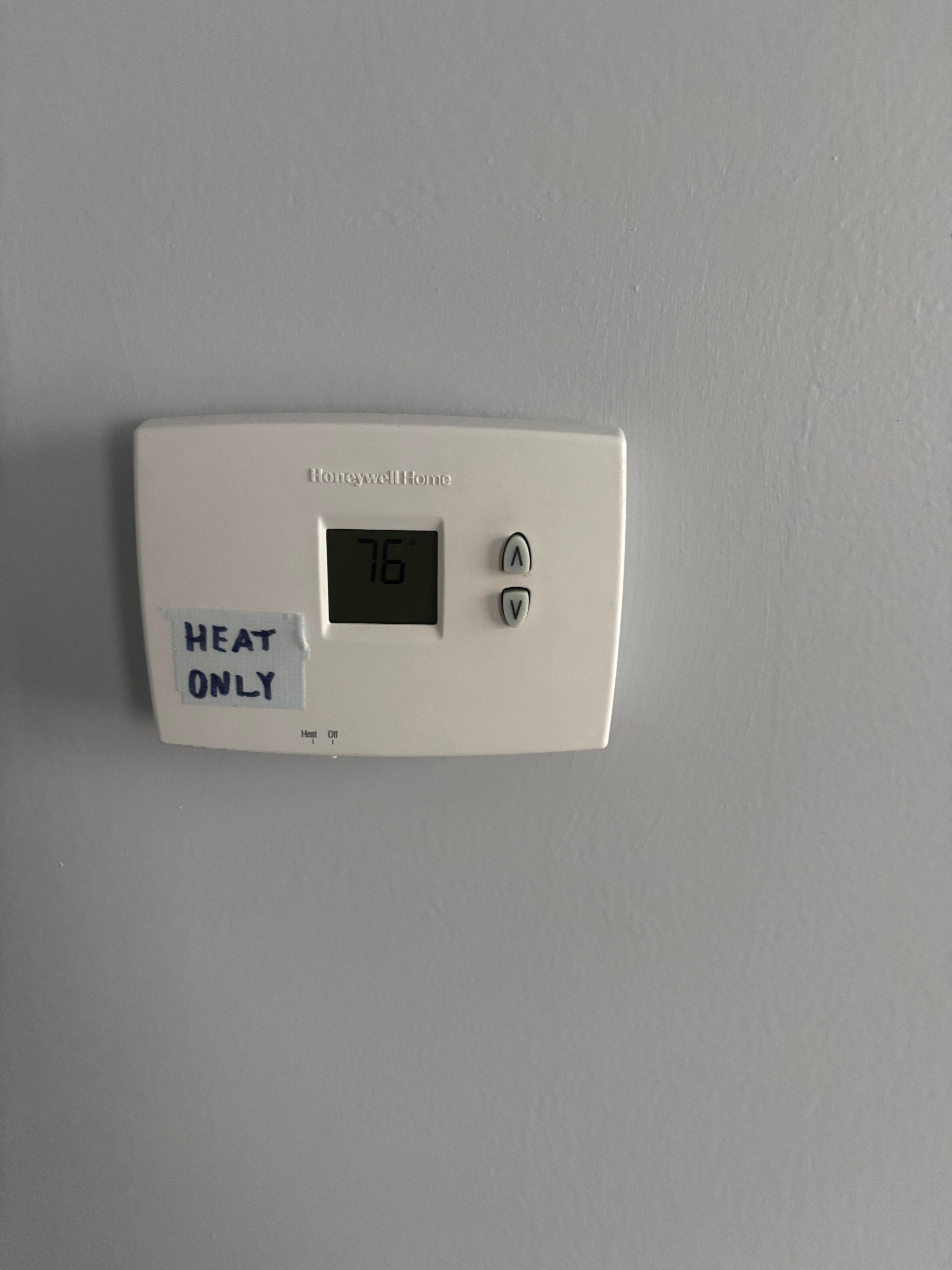 There is no central air/only a few window units (no units in two of the three bedrooms)