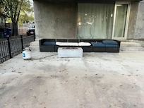 The back patio area, I can not see anyone using this area with this set up and those cushions