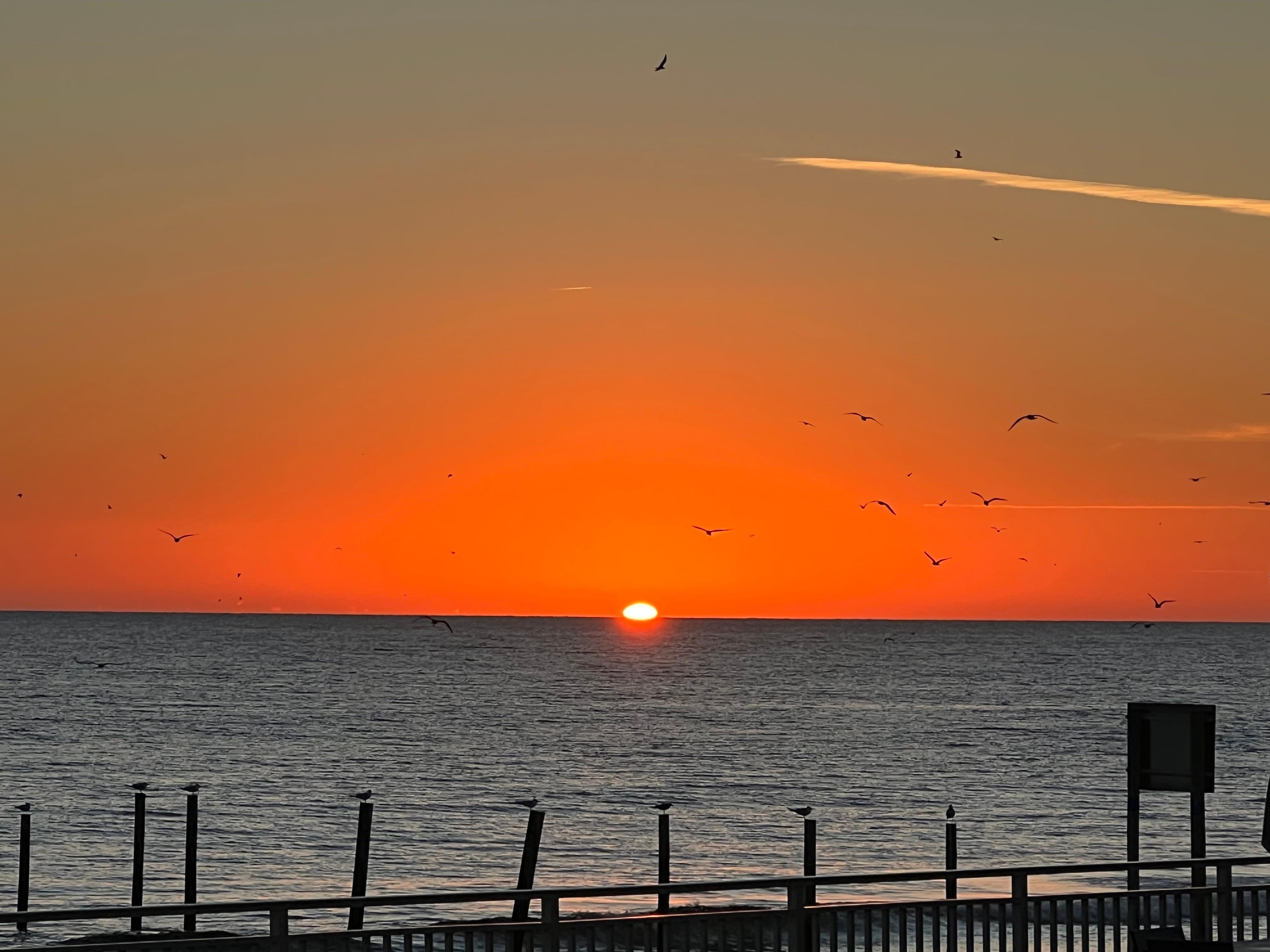 Sun rise from our porch