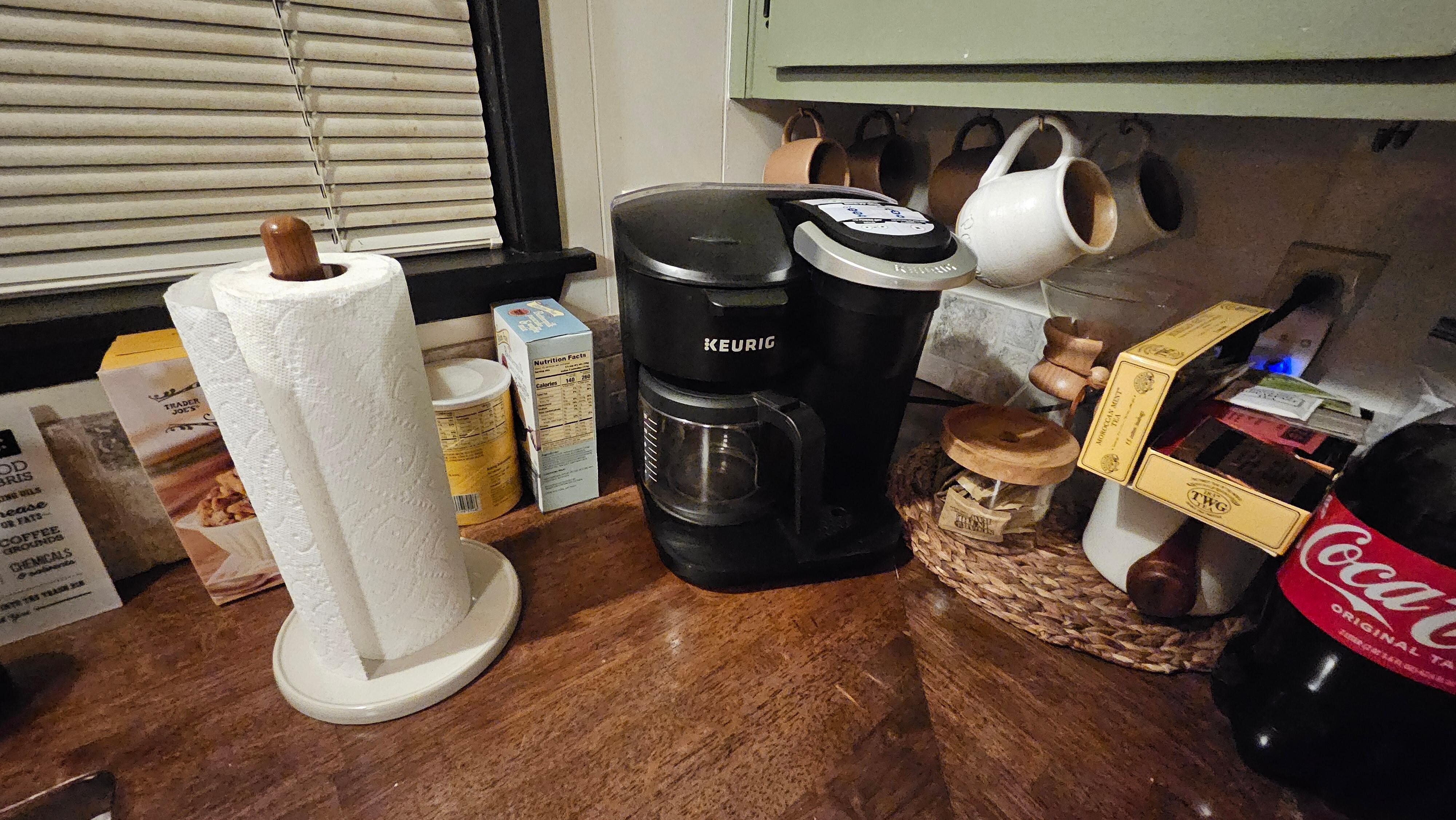 Well stocked kitchen. 