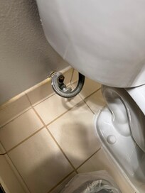 There was a qtip left behind the toilet. I noticed it after I checked in.