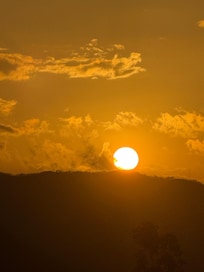 Sunset over the mountains.