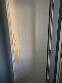 Single door between my room and the office.