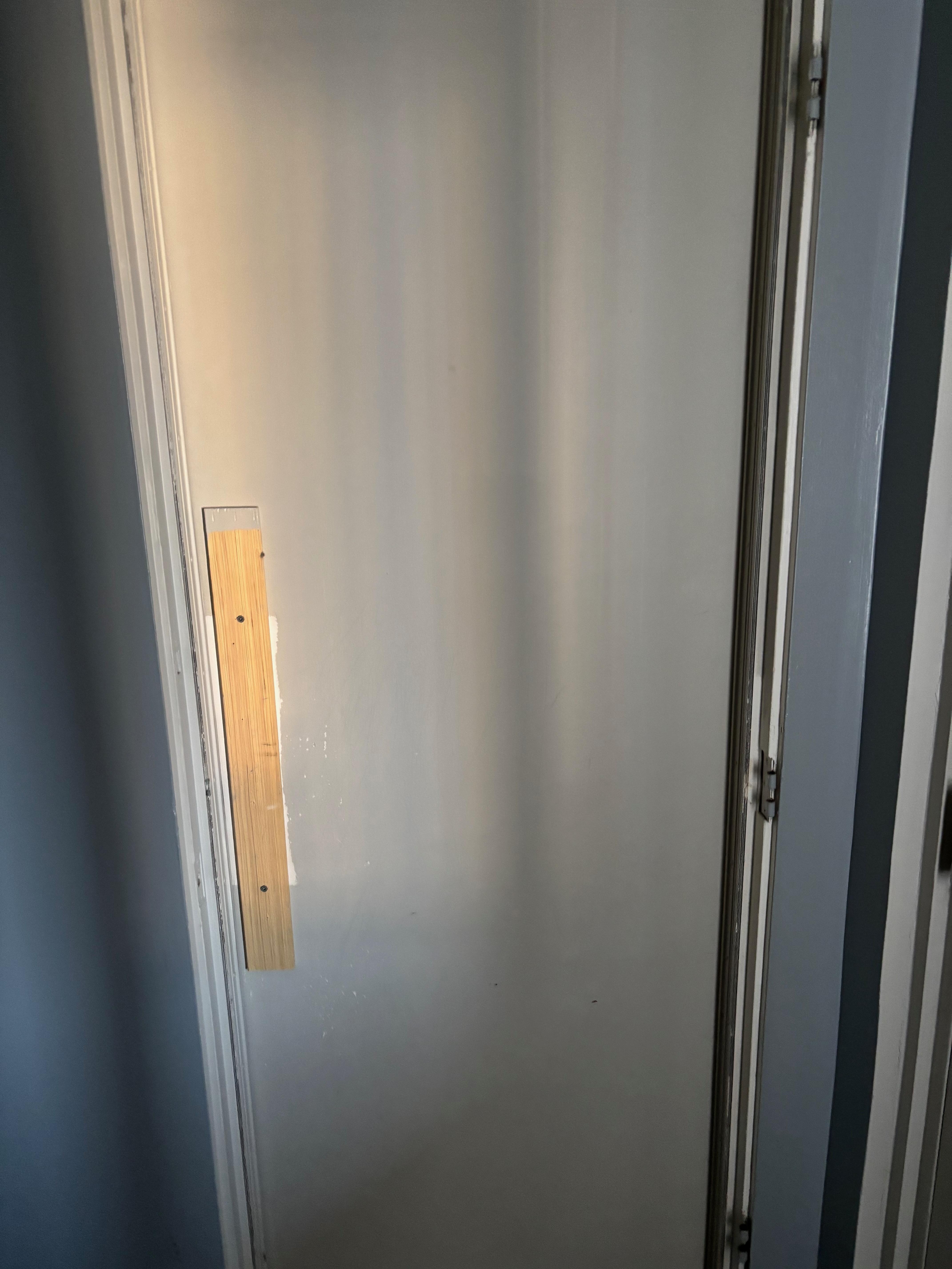 Single door between my room and the office.