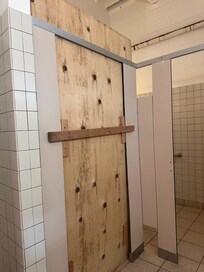 Women’s restroom by pool area