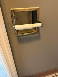 No toilet paper at all or kleenex