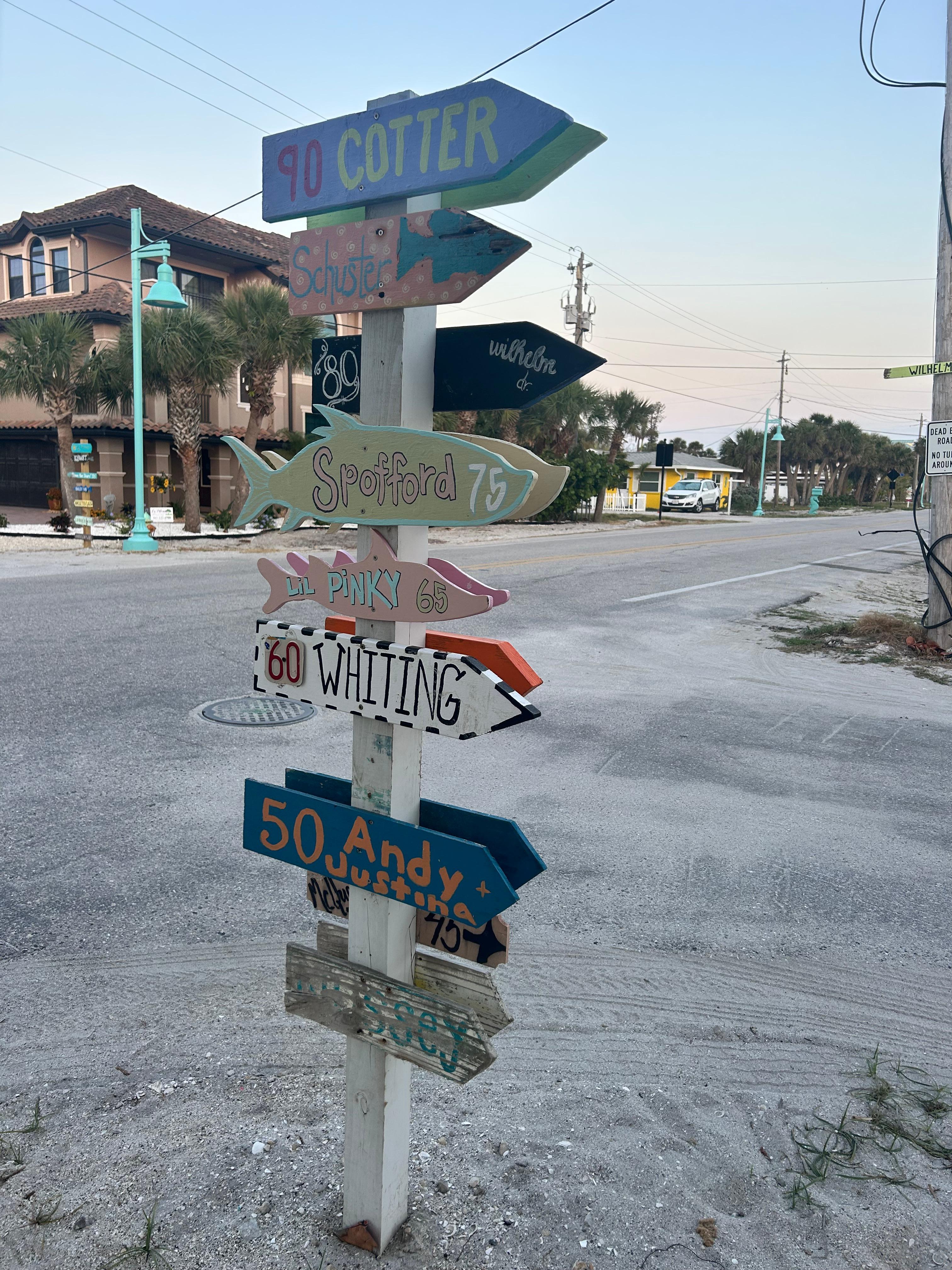 House signs on corner