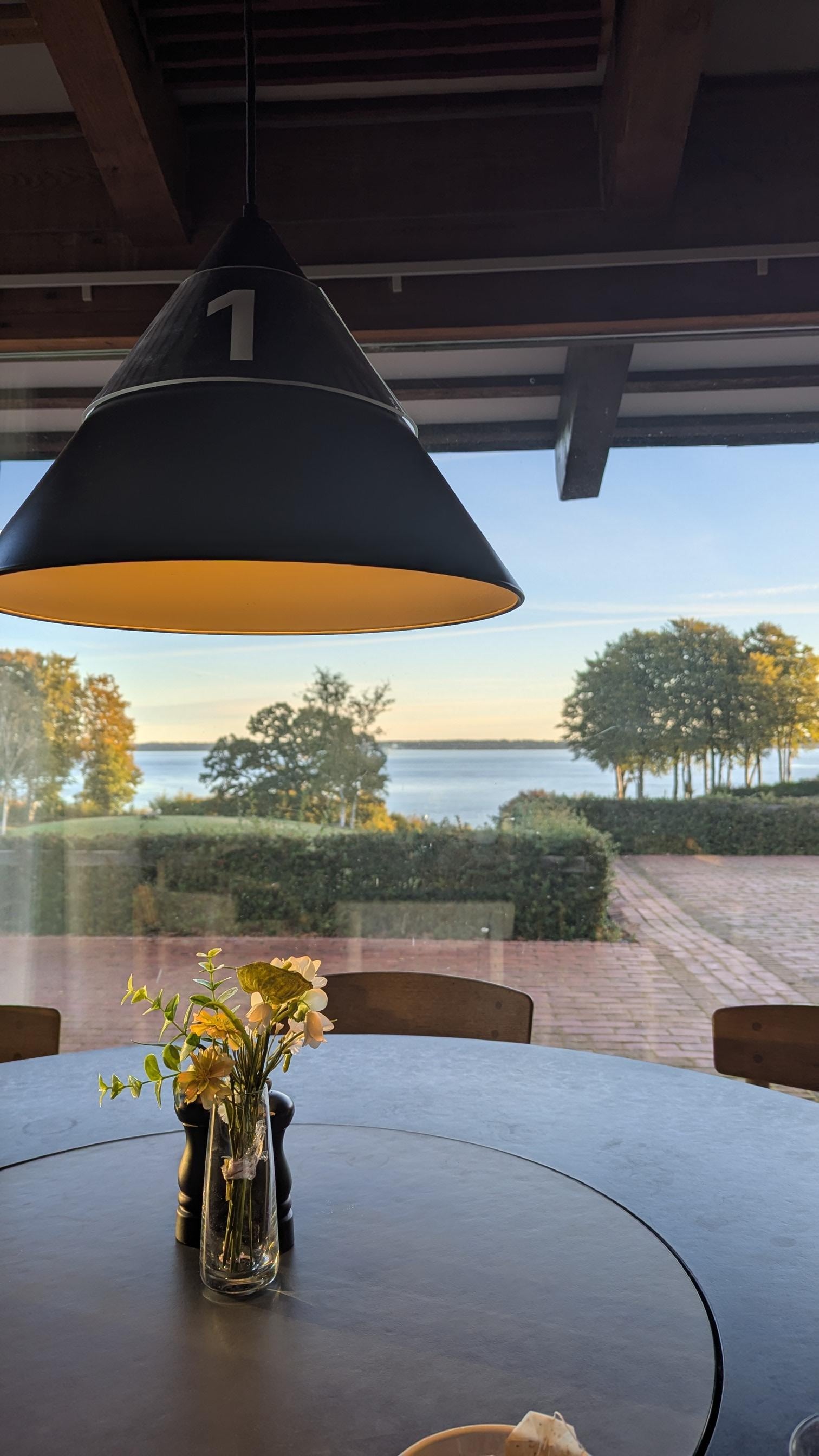 The view from the dining room at breakfast 