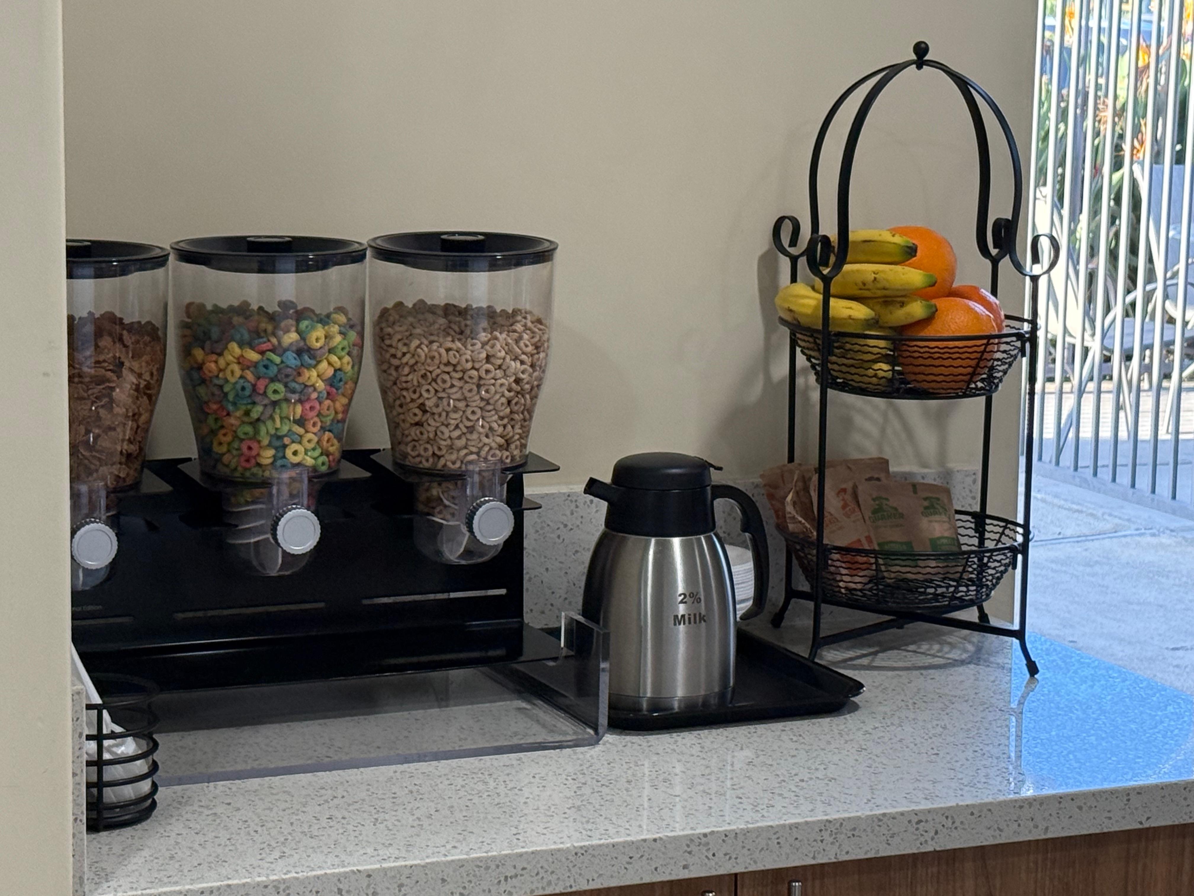 A section of the breakfast offering.