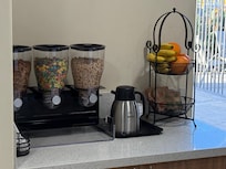 A section of the breakfast offering.