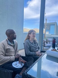 Nice rooftop deck. Great to share a meal & the views