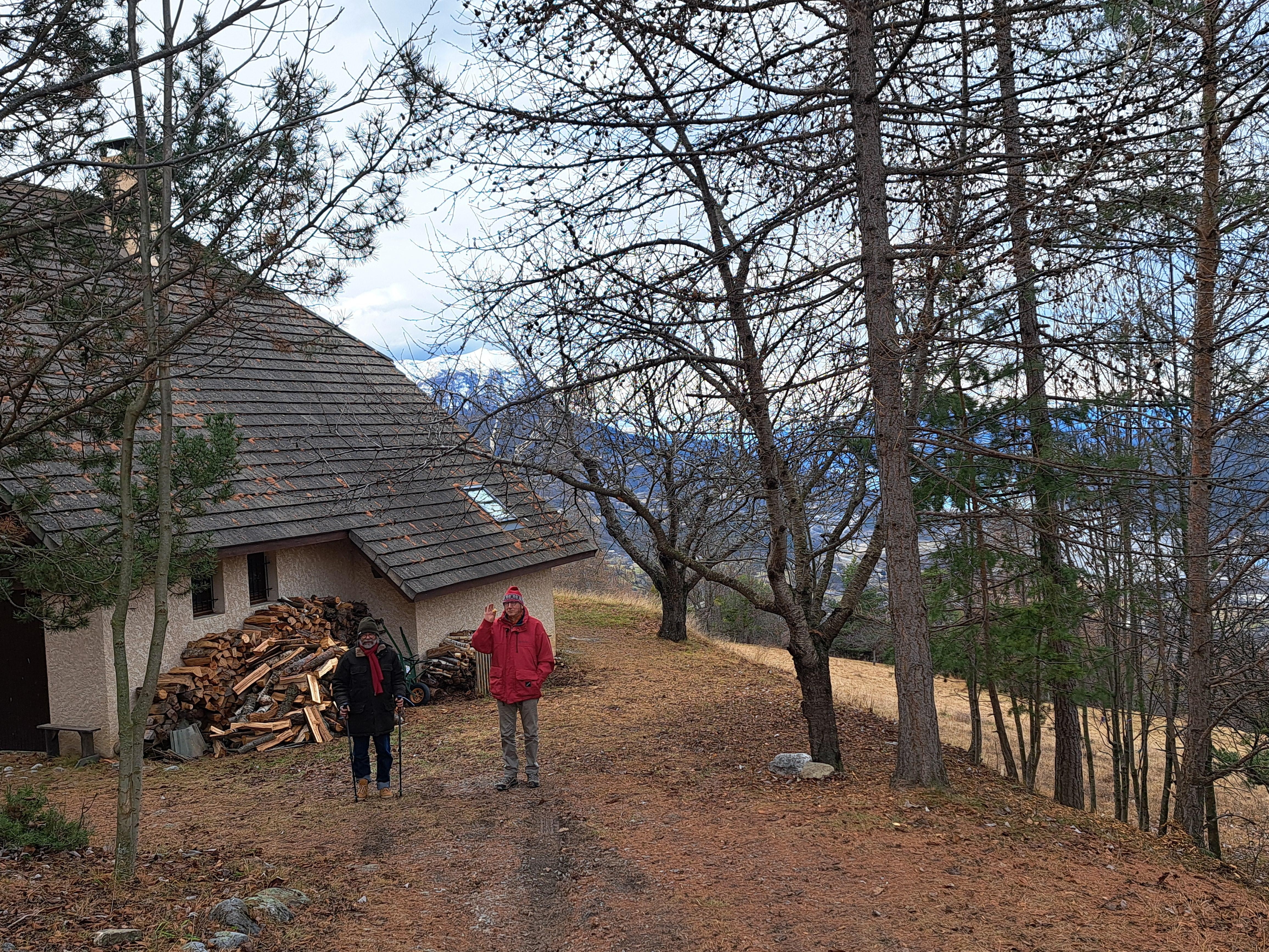 l'arrivée au chalet Moustache