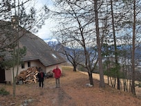 l'arrivée au chalet Moustache