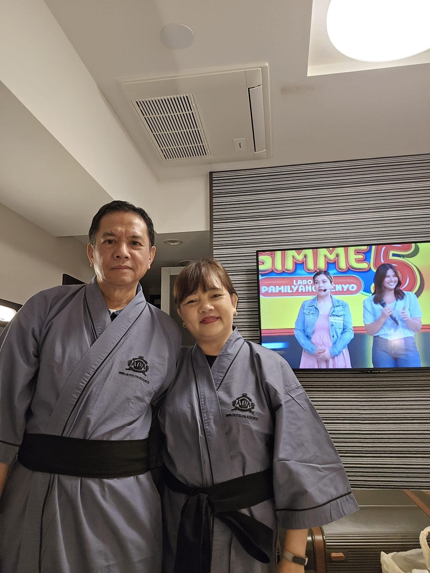 Trying the yukata for the first time. 