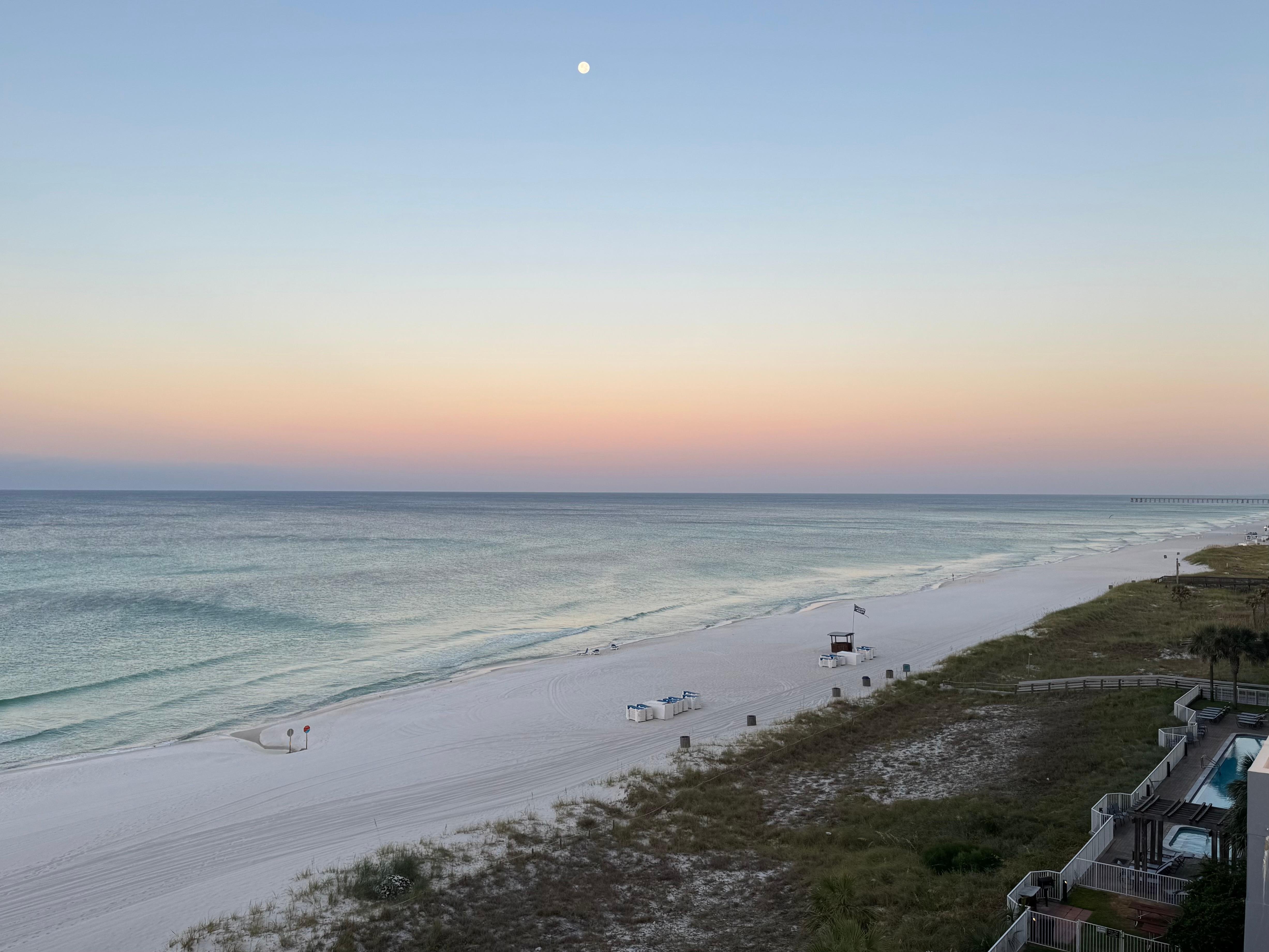 Early morning beach.