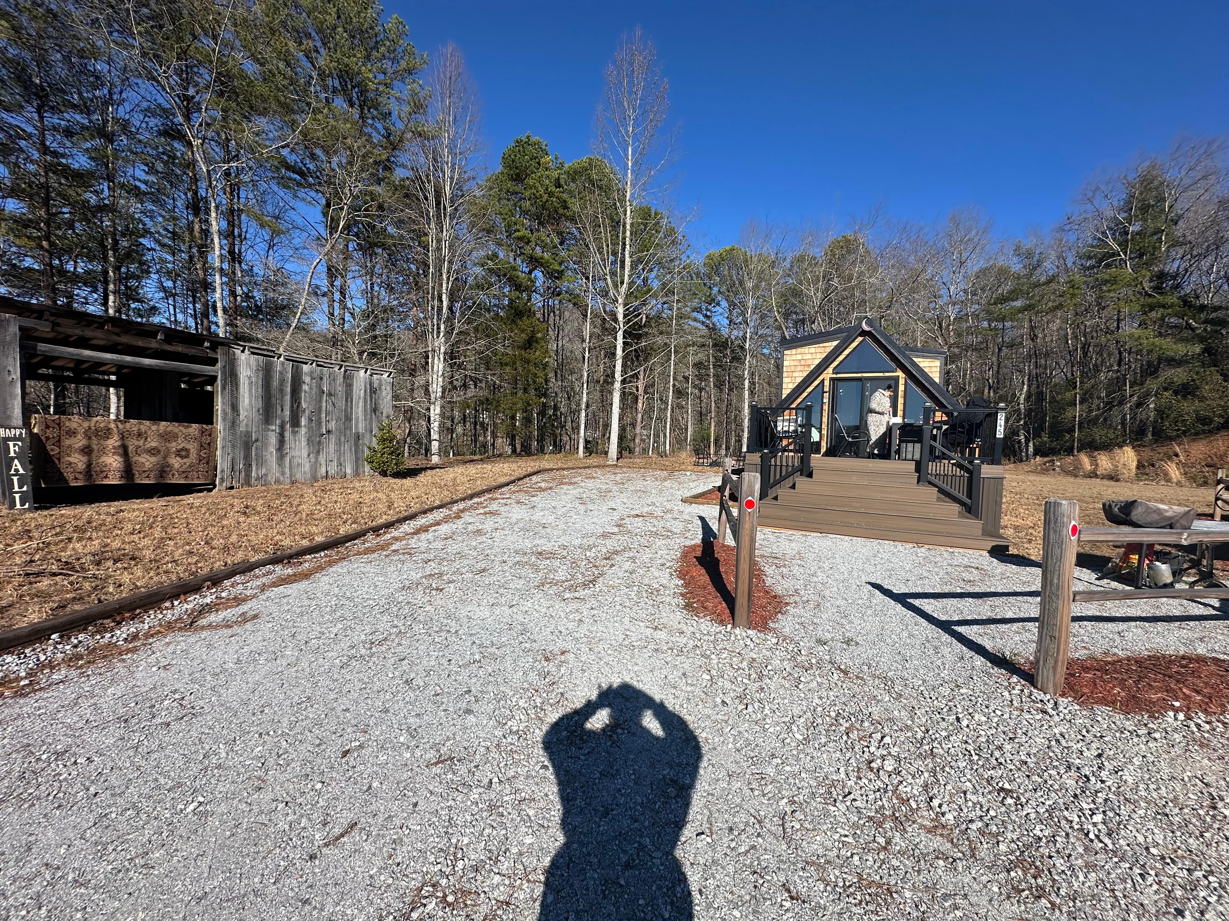 Looking at the A-Frame and barn