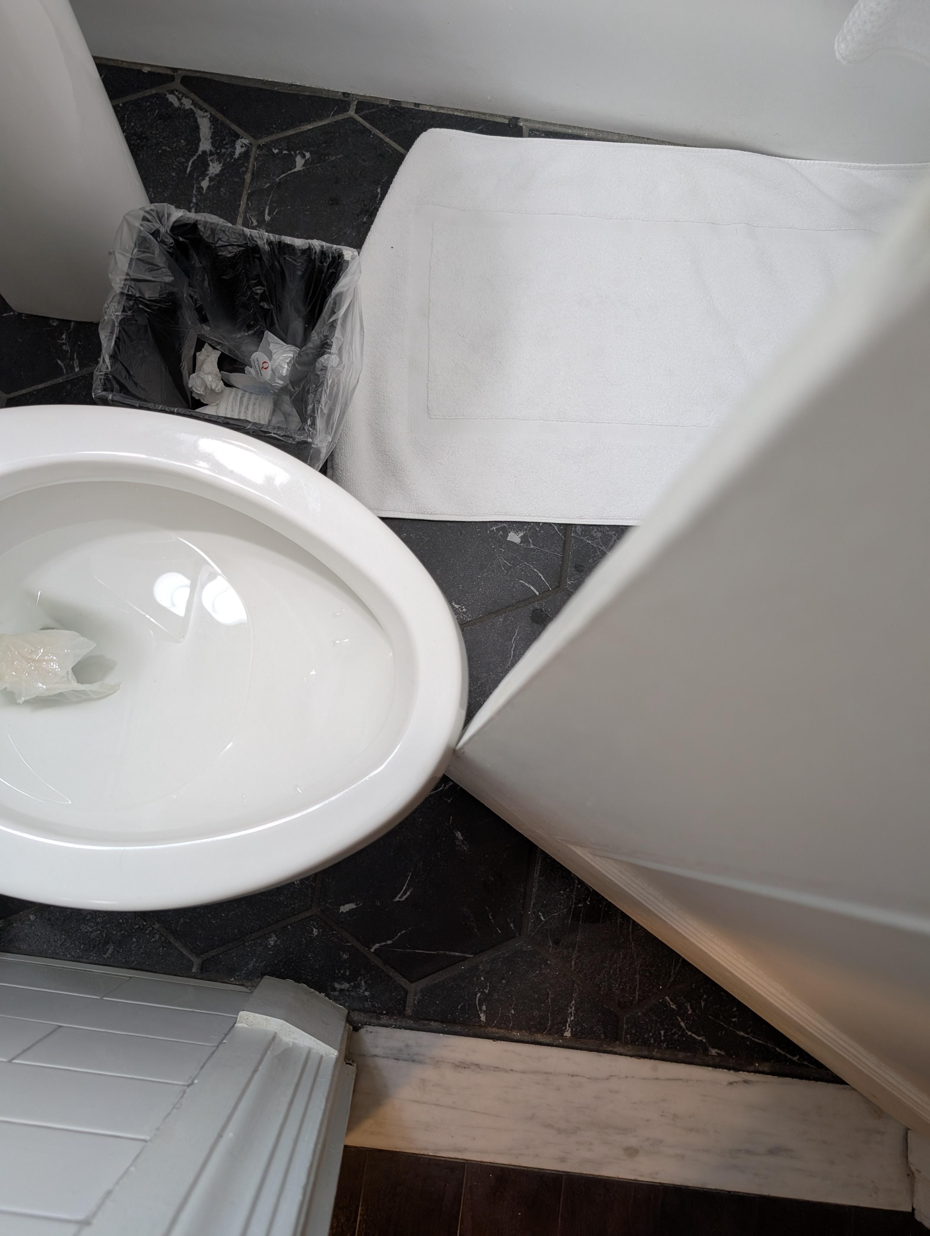 The bathroom door could not be closed.