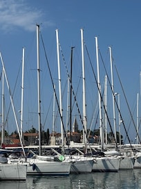 Utsikt fra rom med sjøutsikt.