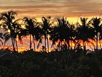 Sunset outside front door