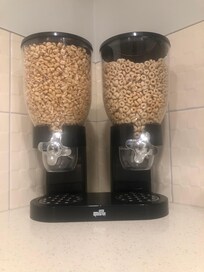 Cereal dispenser in the kitchen! They also supplied milk. (sadly I couldn’t partake due to dietary restrictions)