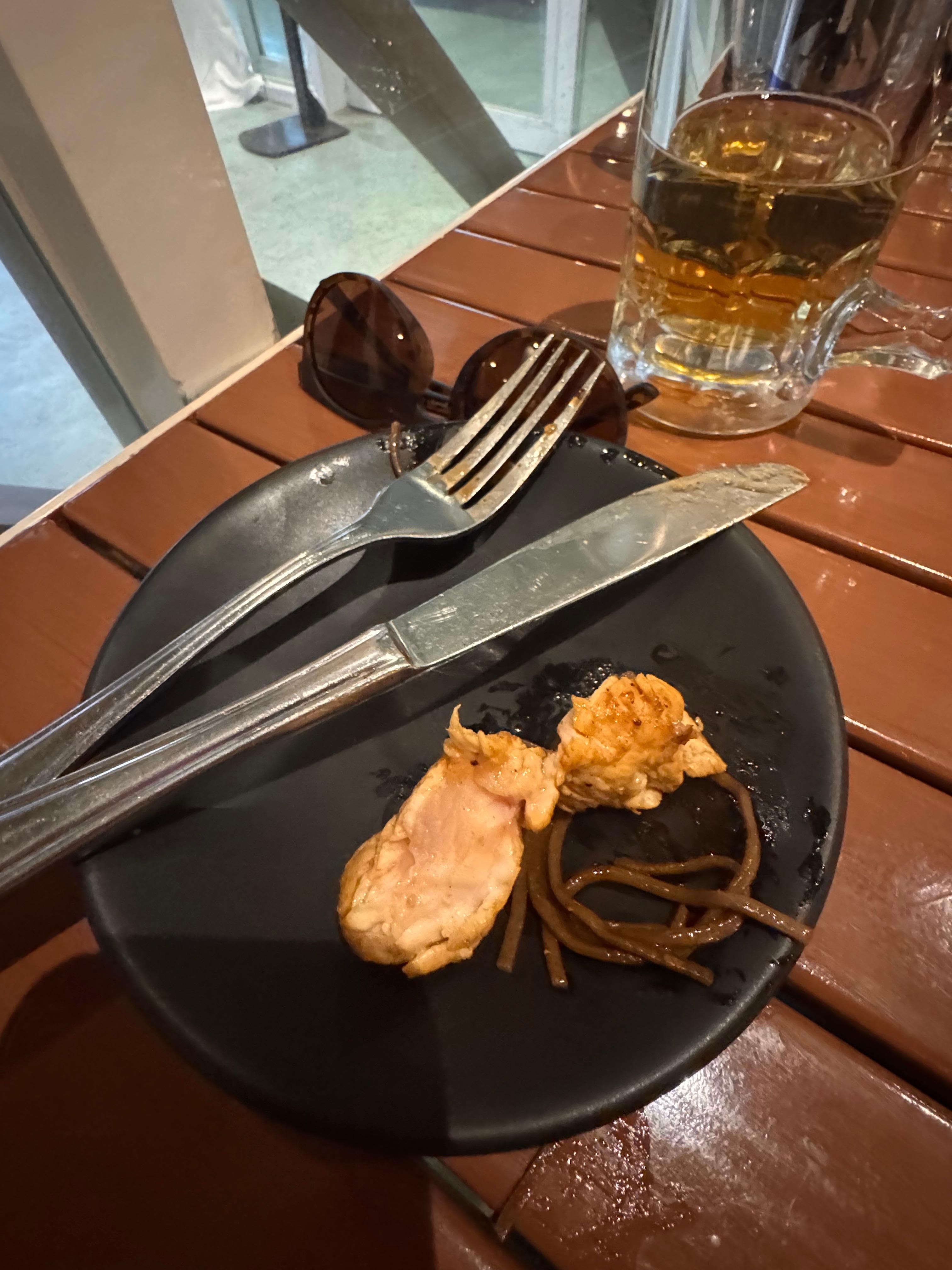 Raw chicken in Azur Asian restaurant . Kinda just ruined the rest of the food fo the week . Italian place was the option . 