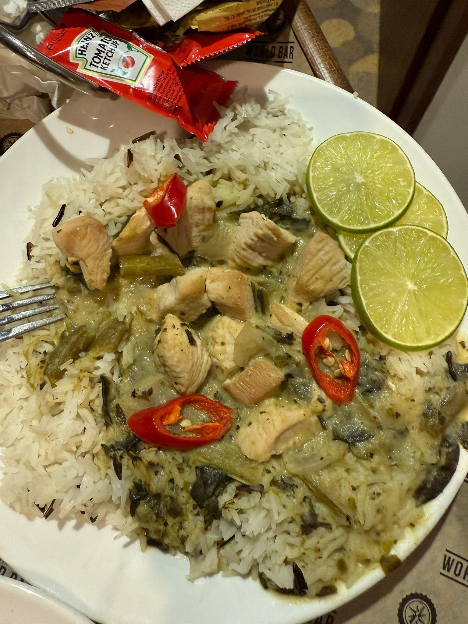 Chicken was raw and food arrived after 1 hour