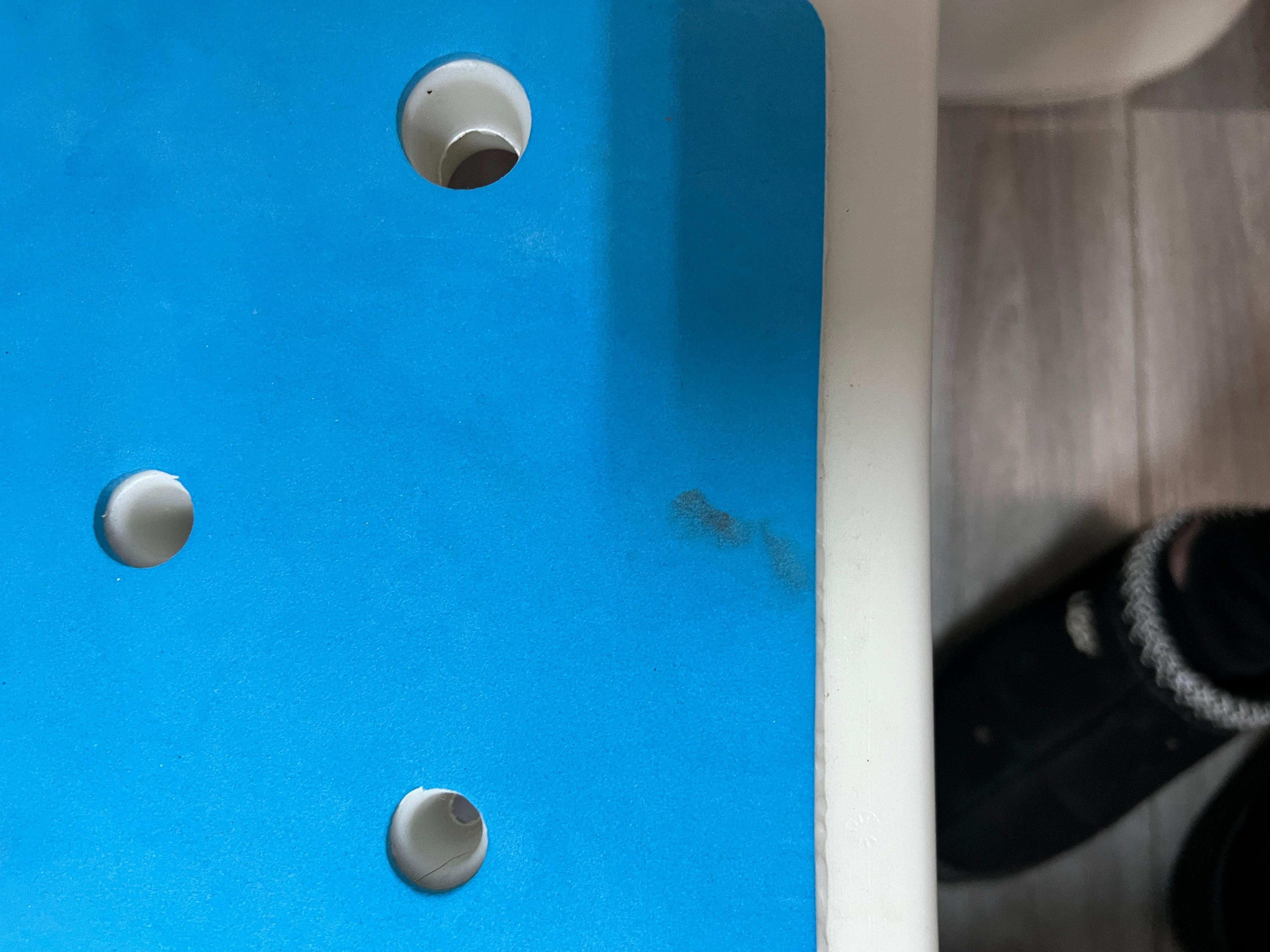Unknown biohazard on the ADA shower chair.