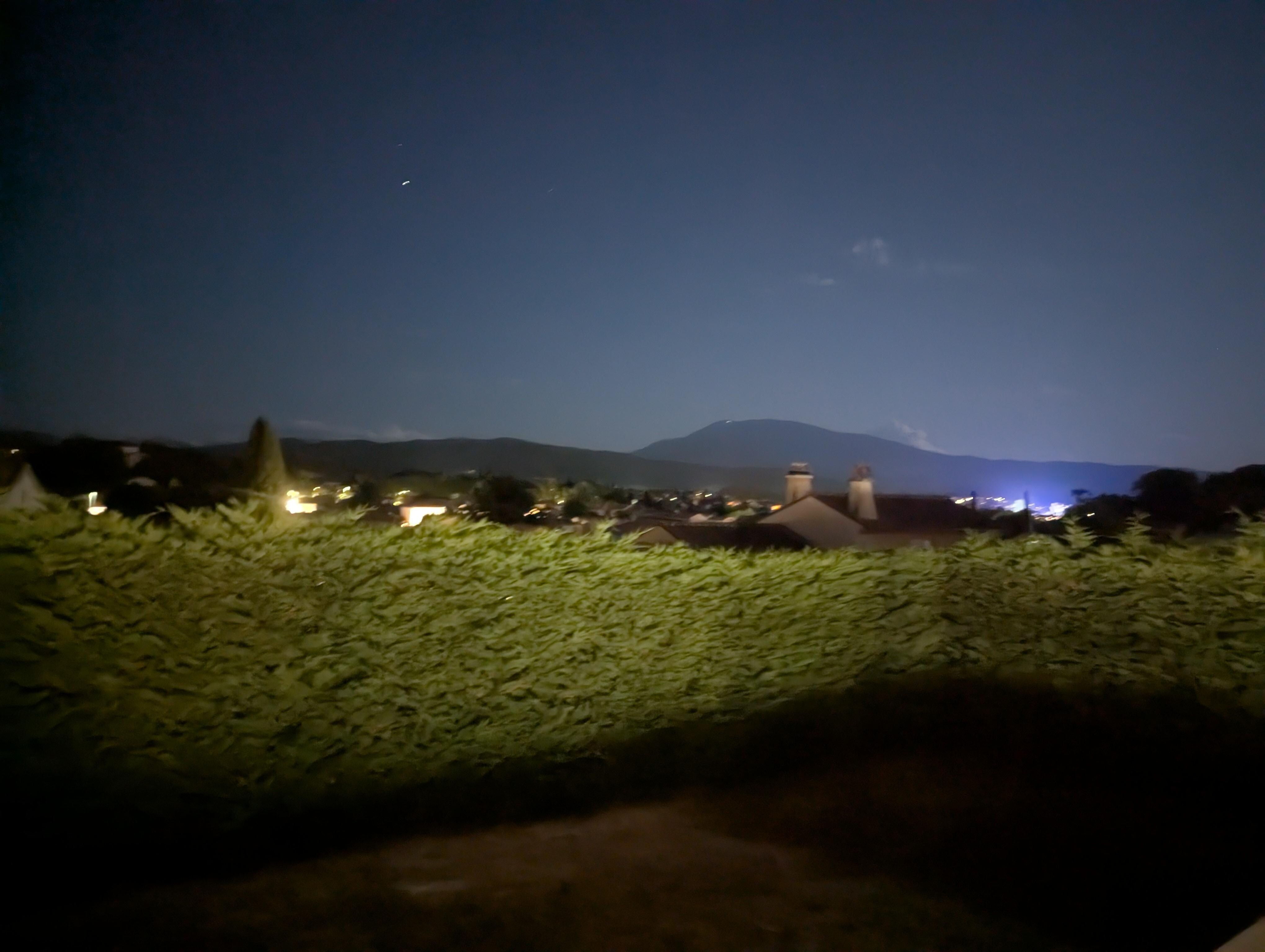 Night time view of Mont Ventoux 