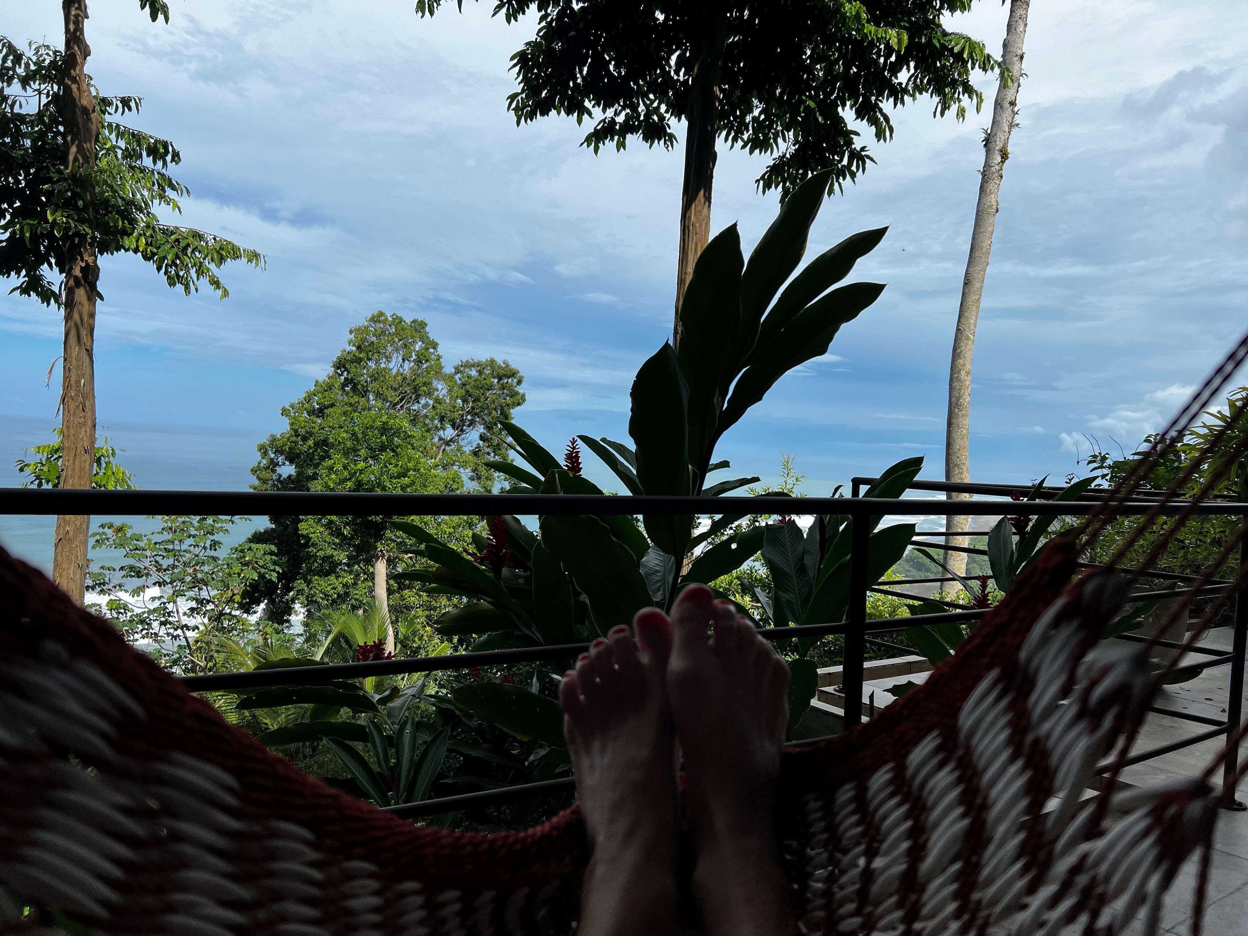 My morning hammock routine w amazing CR coffee and a good book!