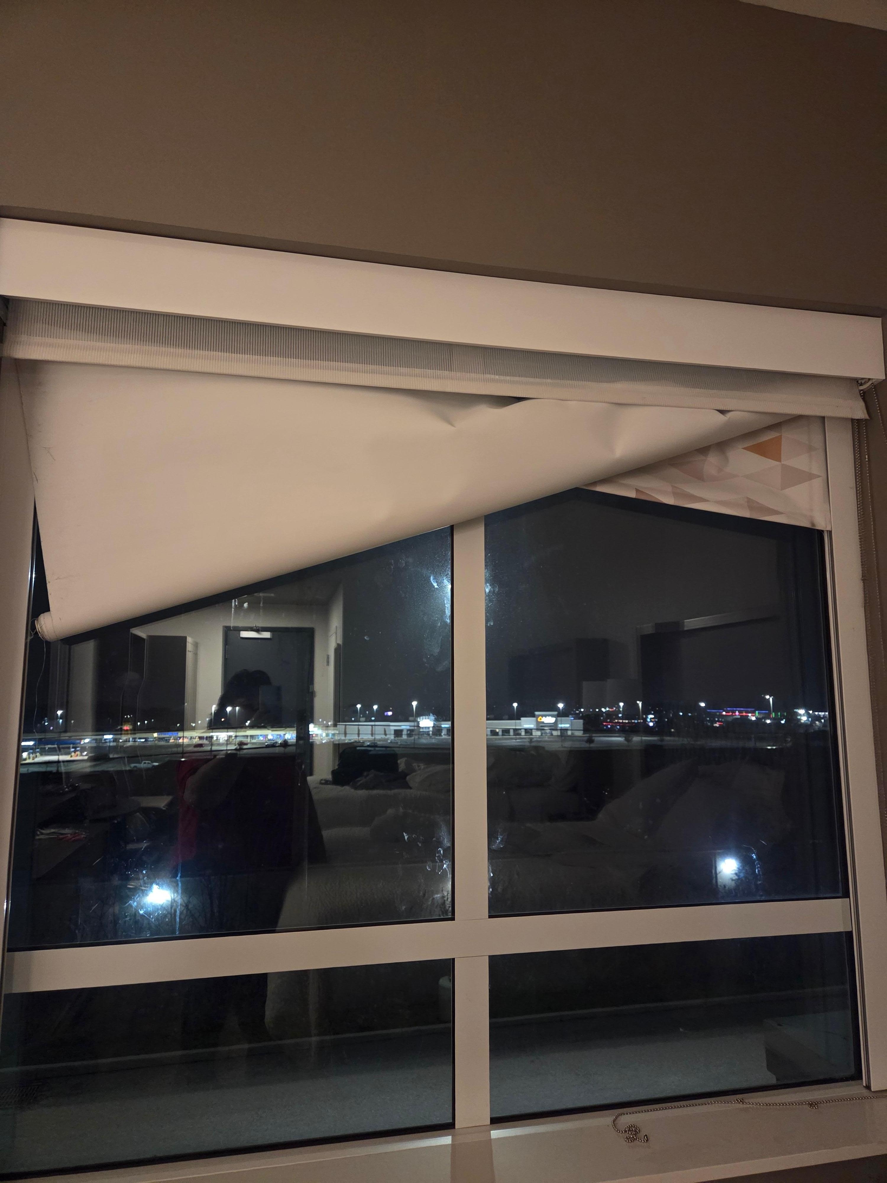 Broke window shade
