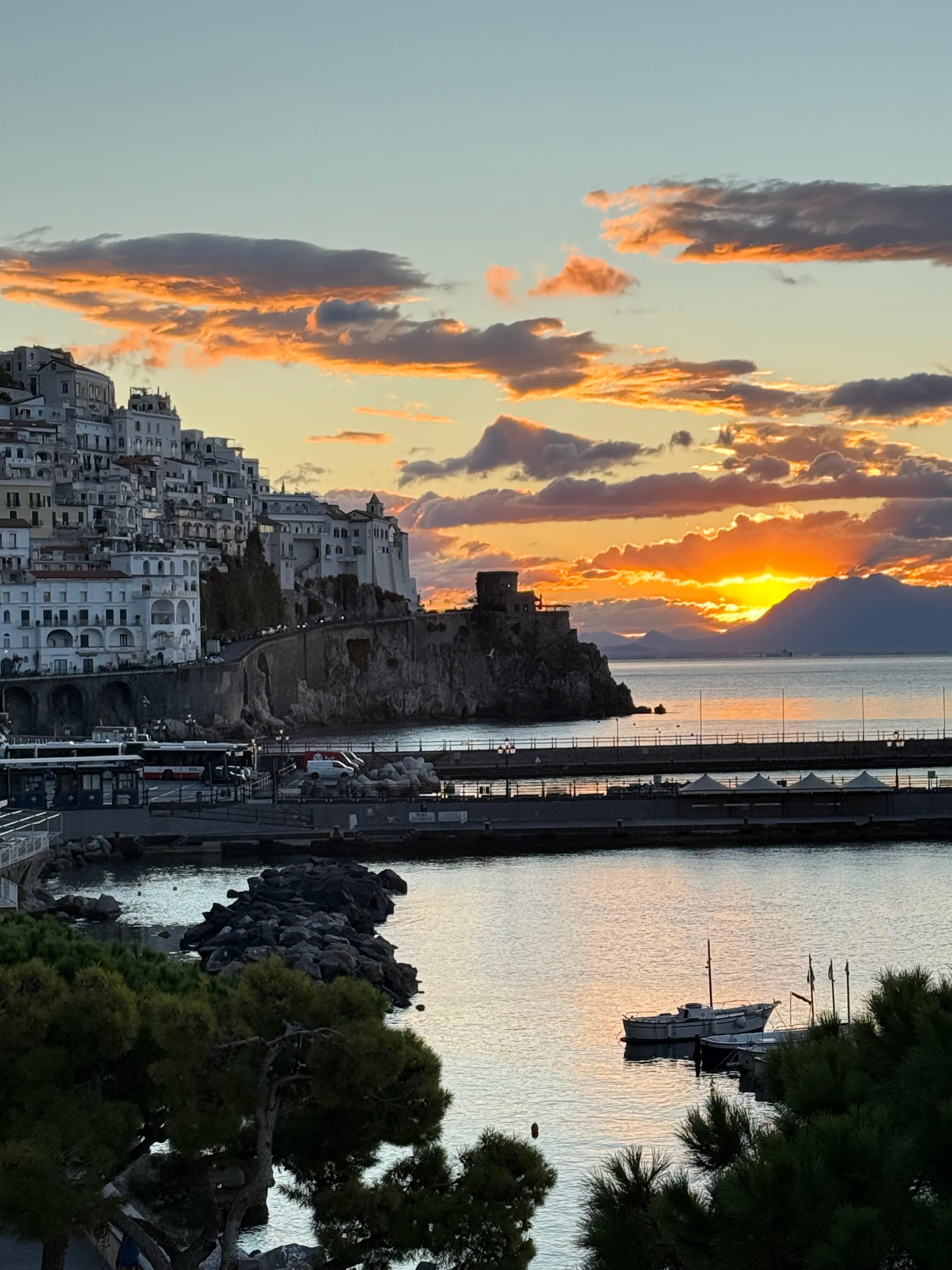 From our balcony at sunrise looking left 