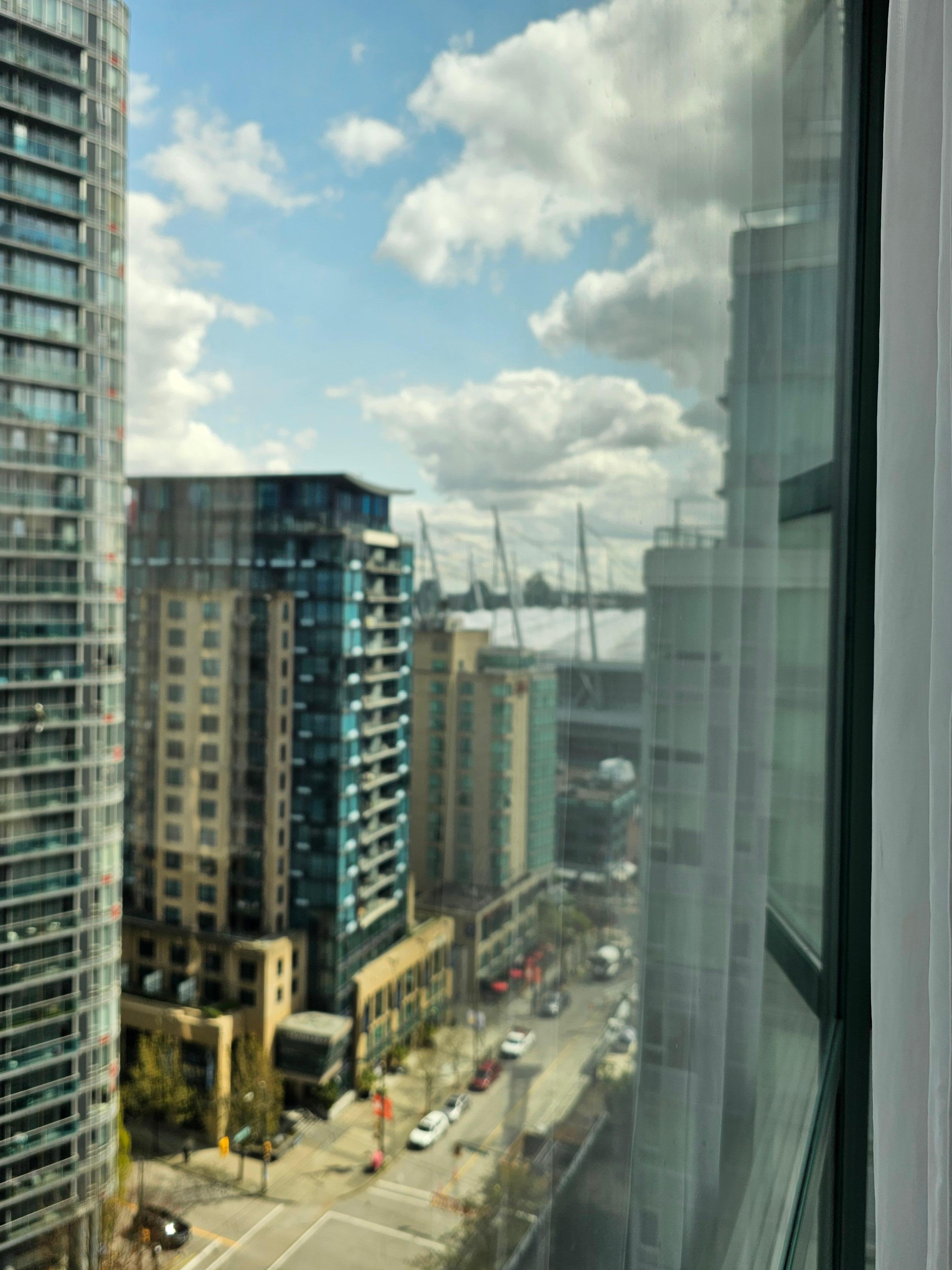 View from room - near stadium, arena and other entertainment.