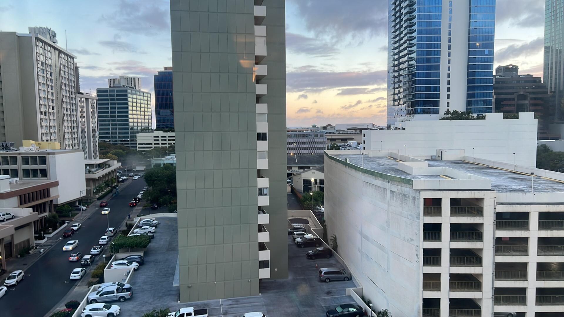 View from top floor. Must insert room key to use elevator and room.