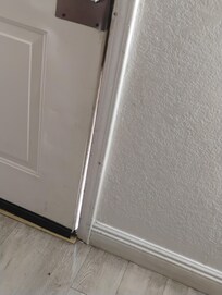 The door after it was closed and locked.