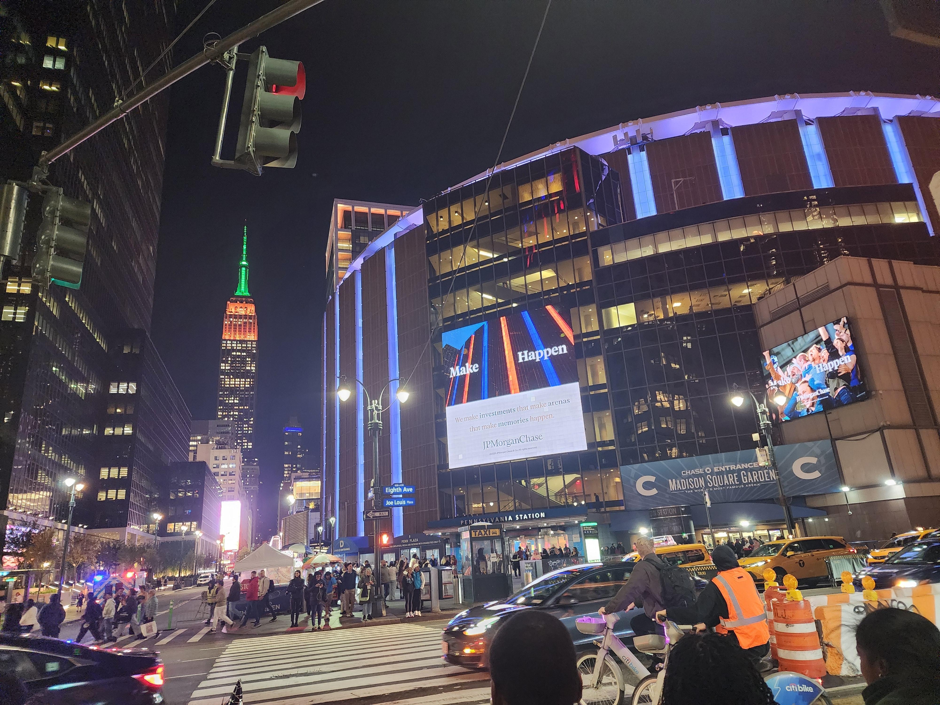 Madison Square Garden across the street from The New Yorker
