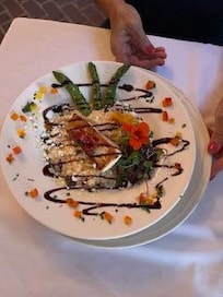 Halibut with Mediterranean Risotto