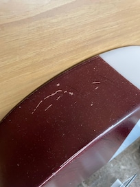 Lamp gouged