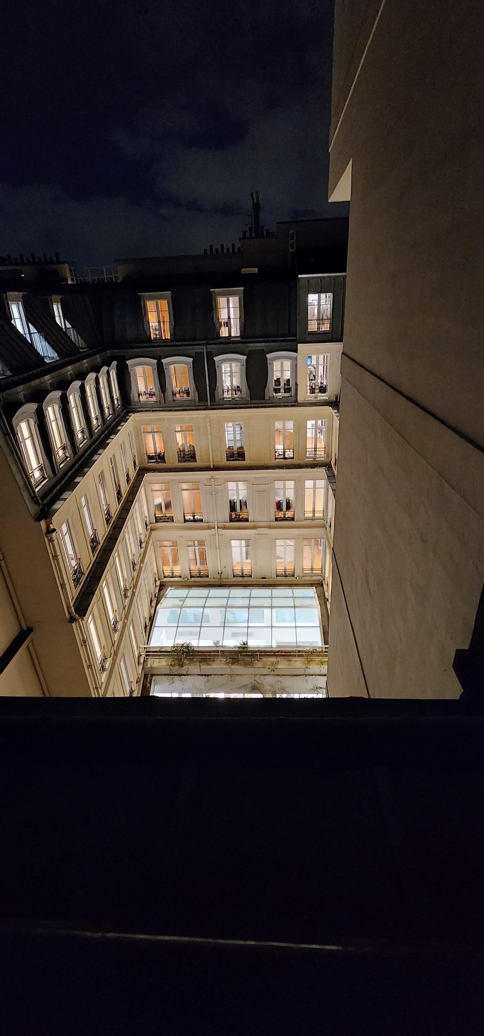 View from room, rear side of hotel 