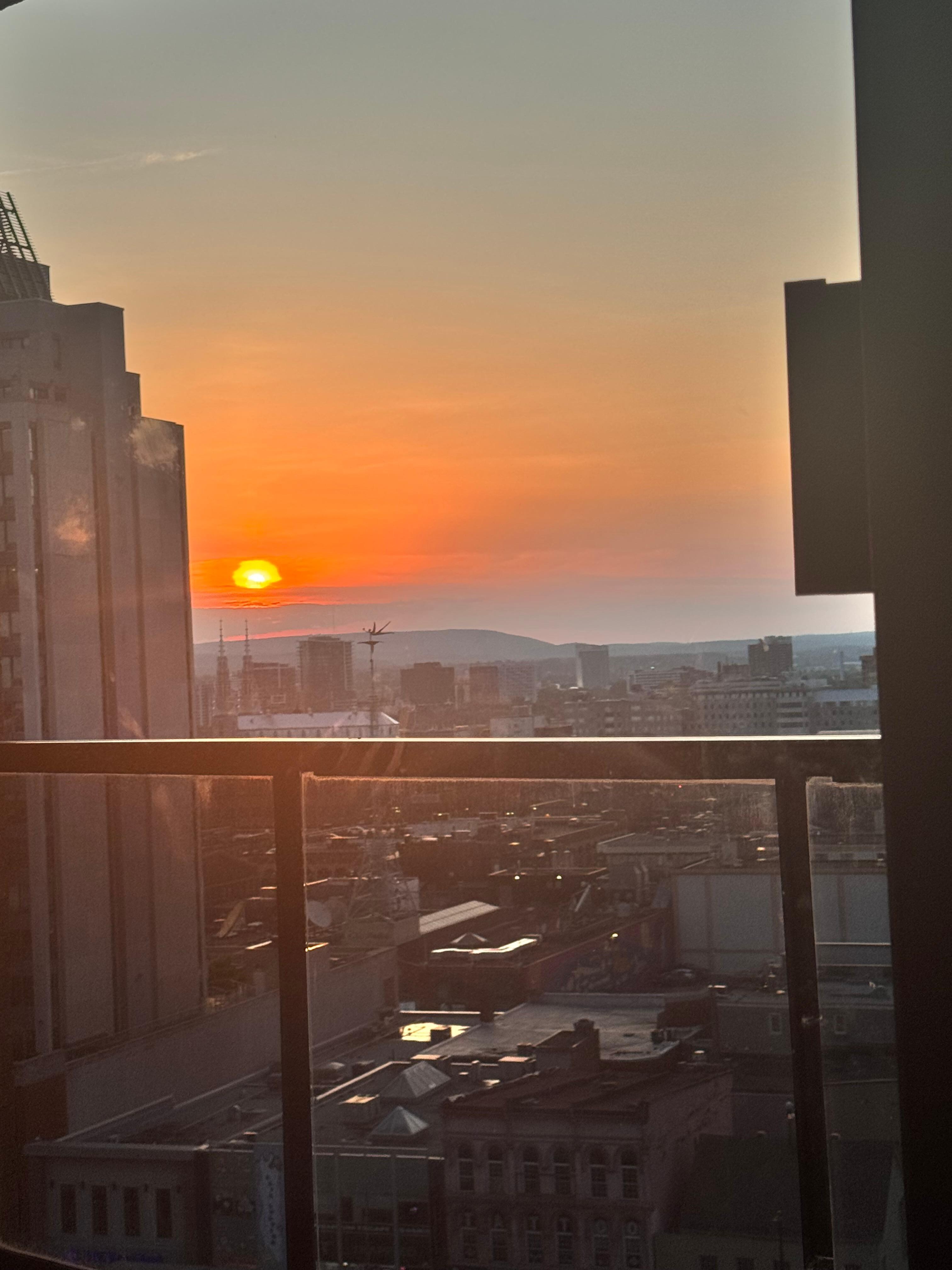 Amazing sunset from the balcony !
