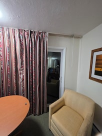 You have to choose which half of the room you want the window blocked on