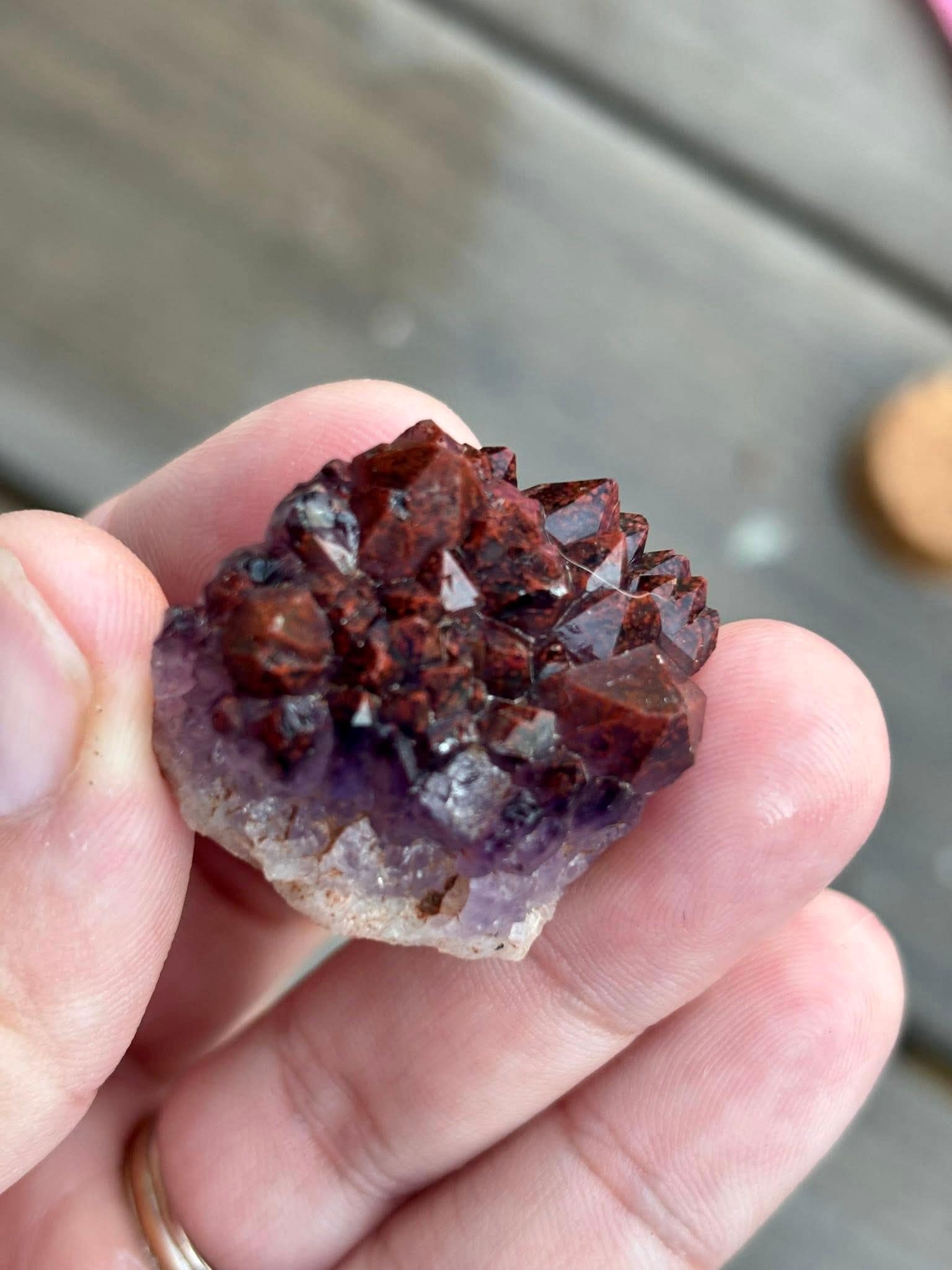 Deep red amethyst find
