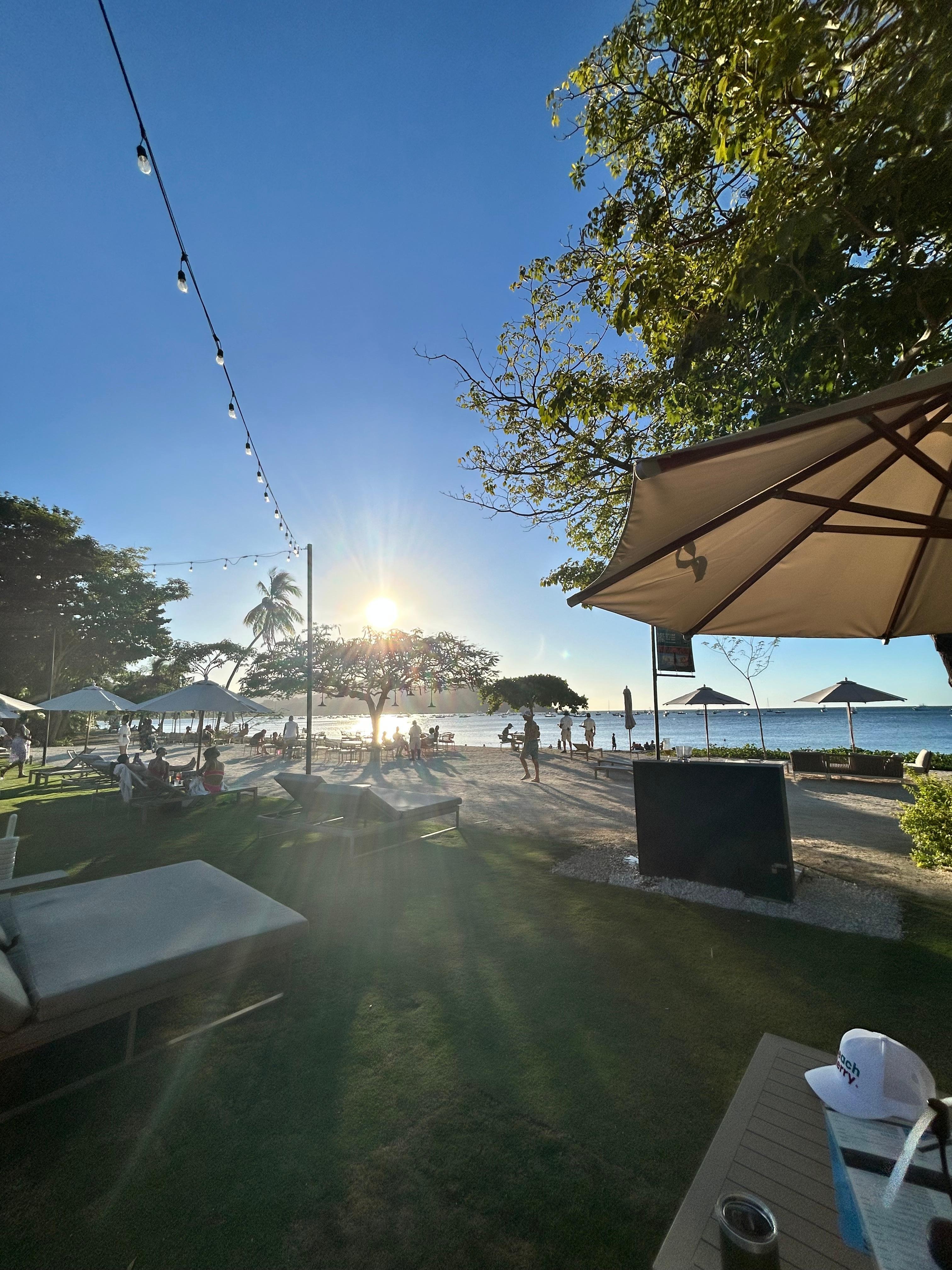 Beach club during the day