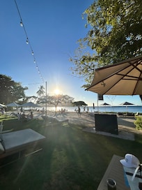 Beach club during the day