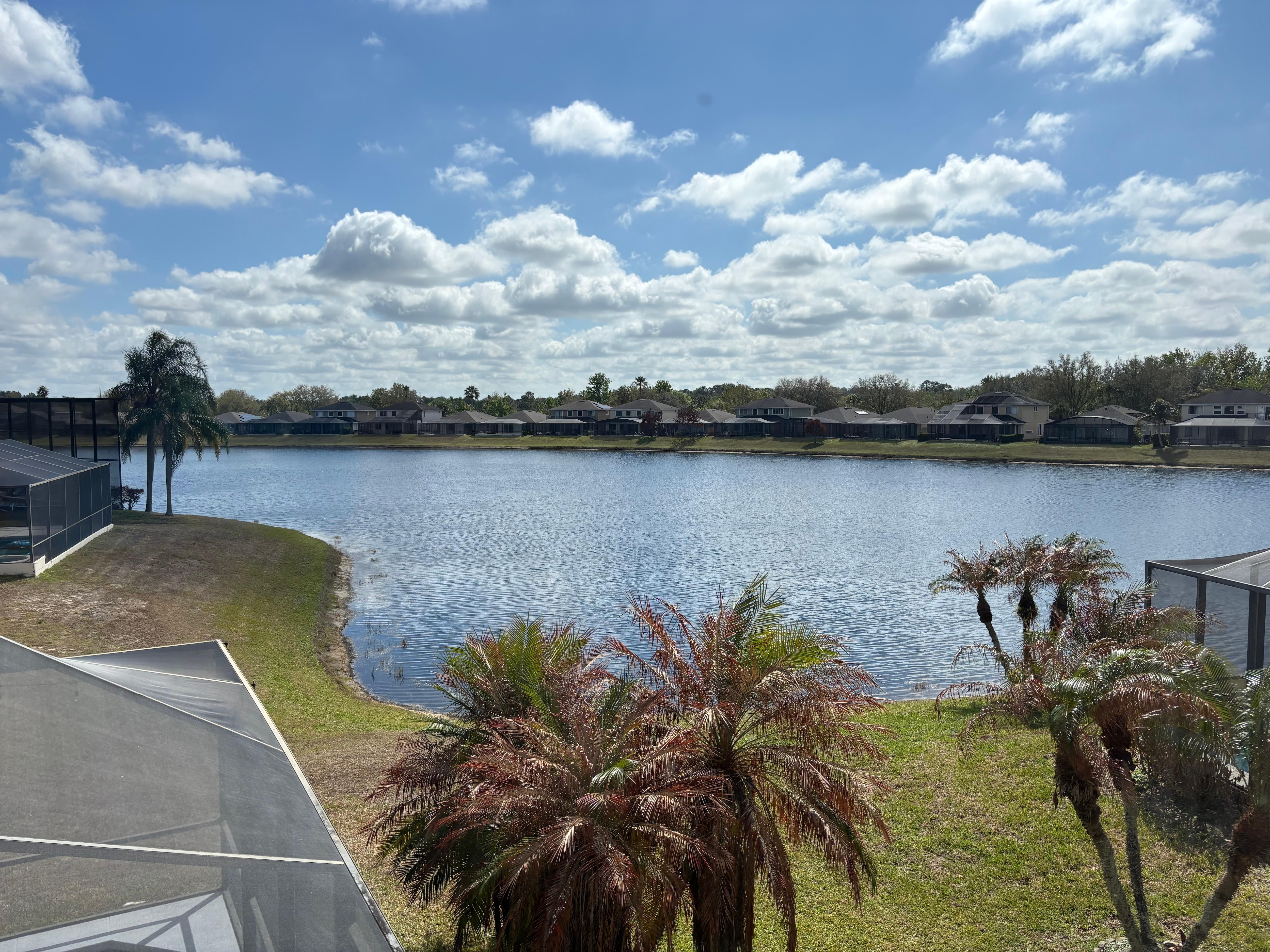 View of the lake from the master bedroom (2nd floor)