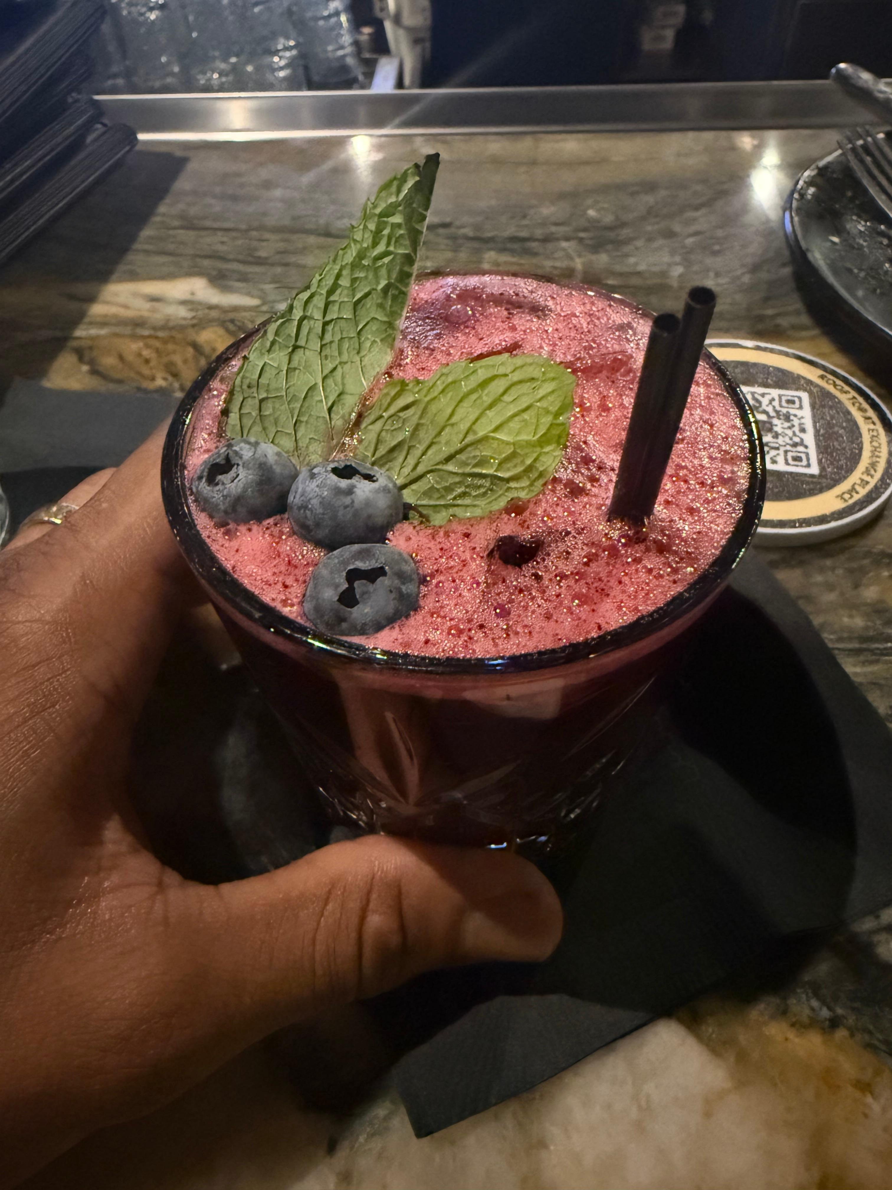  Bourbon blue 10/10 drink