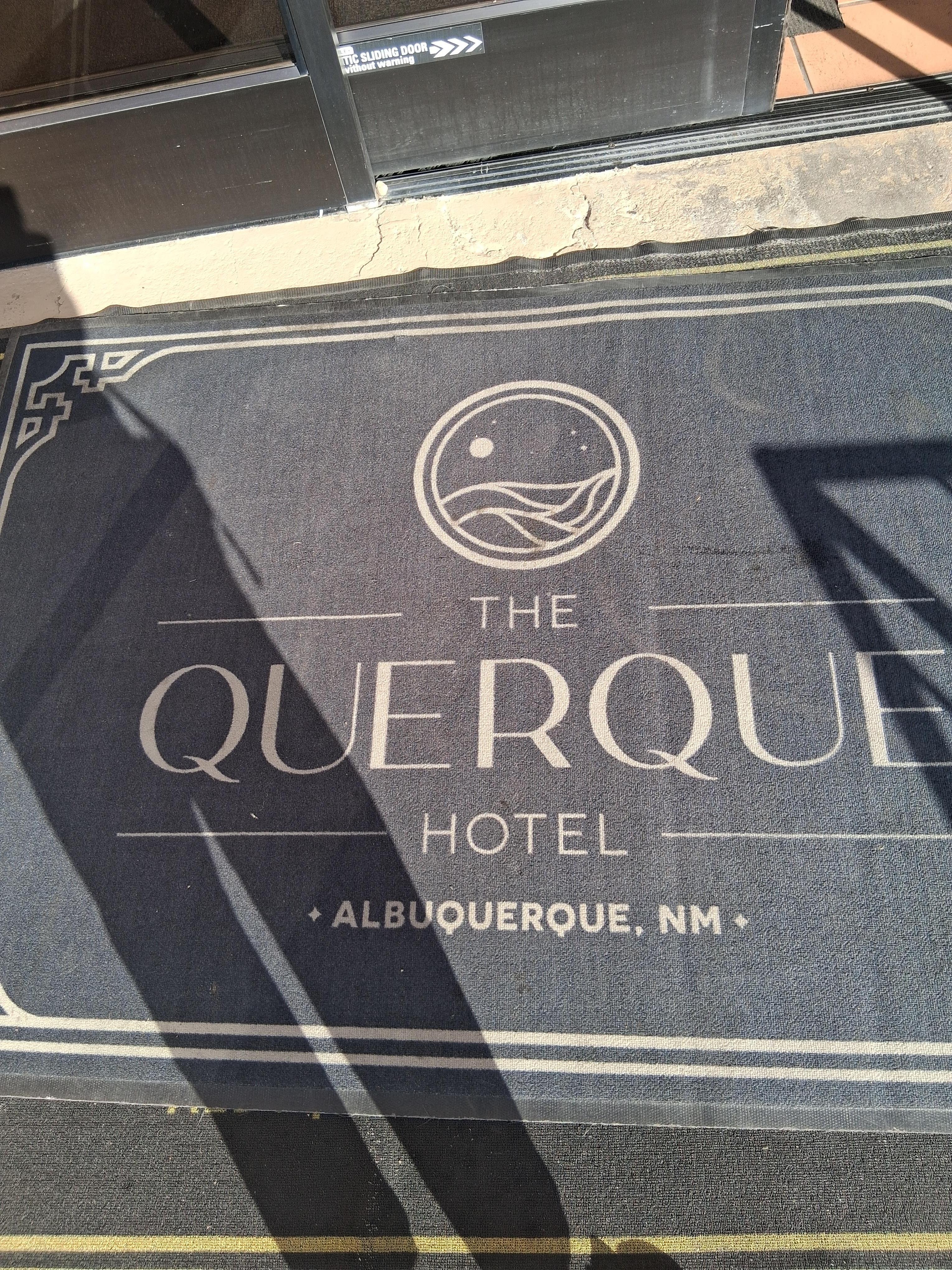 Welcome mat at the front door. 